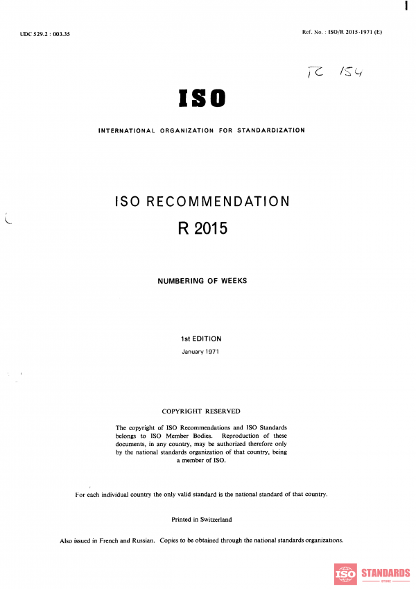 ISO/R 2015:1971 PDF