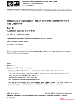 ISO/IEC 9594-3:1990/Cor 4:1993 PDF