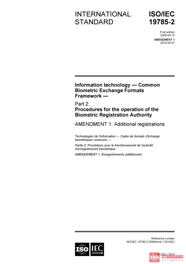 ISO/IEC 19785-2:2006/Amd 1:2010 PDF