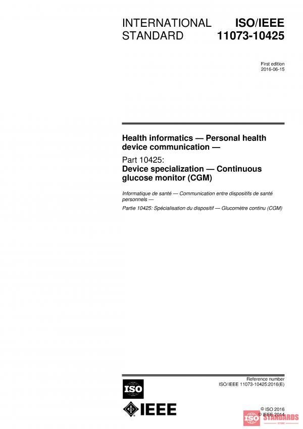 ISO/IEEE 11073-10425:2016 PDF