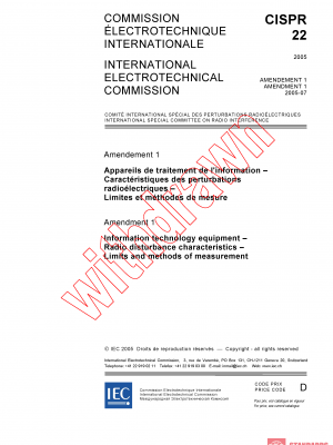 CISPR 22:2005/AMD1:2005 PDF