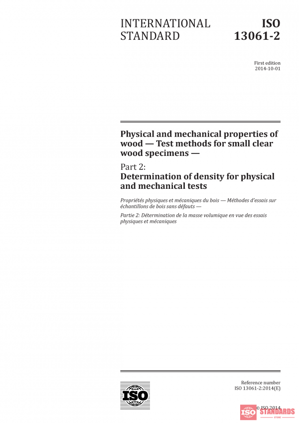 ISO 13061-2:2014 PDF