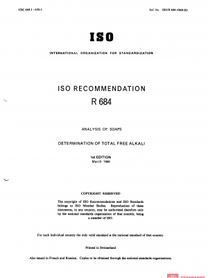 ISO/R 684:1968 PDF