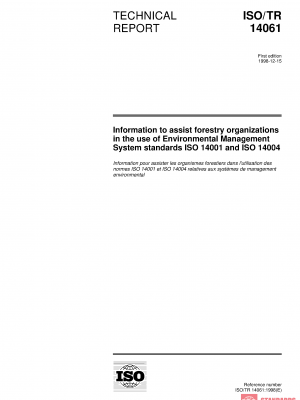 ISO/TR 14061:1998 PDF
