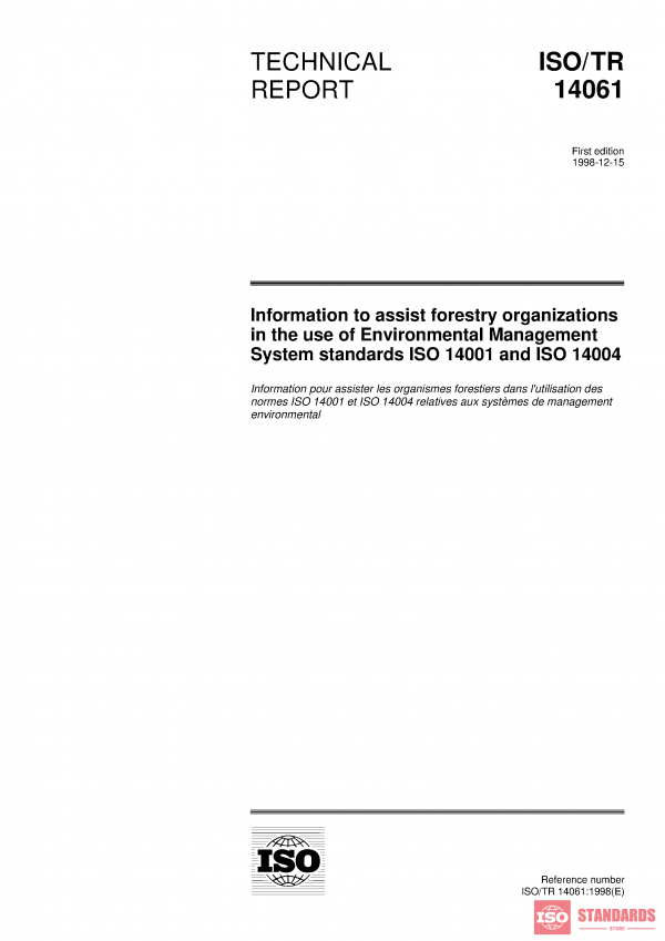 ISO/TR 14061:1998 PDF