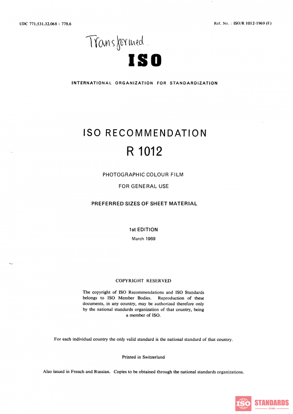 ISO/R 1012:1969 PDF