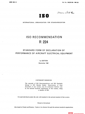 ISO/R 224:1961 PDF