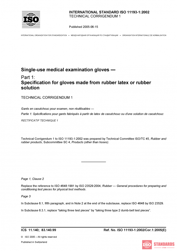 ISO 11193-1:2002/Cor 1:2005 PDF