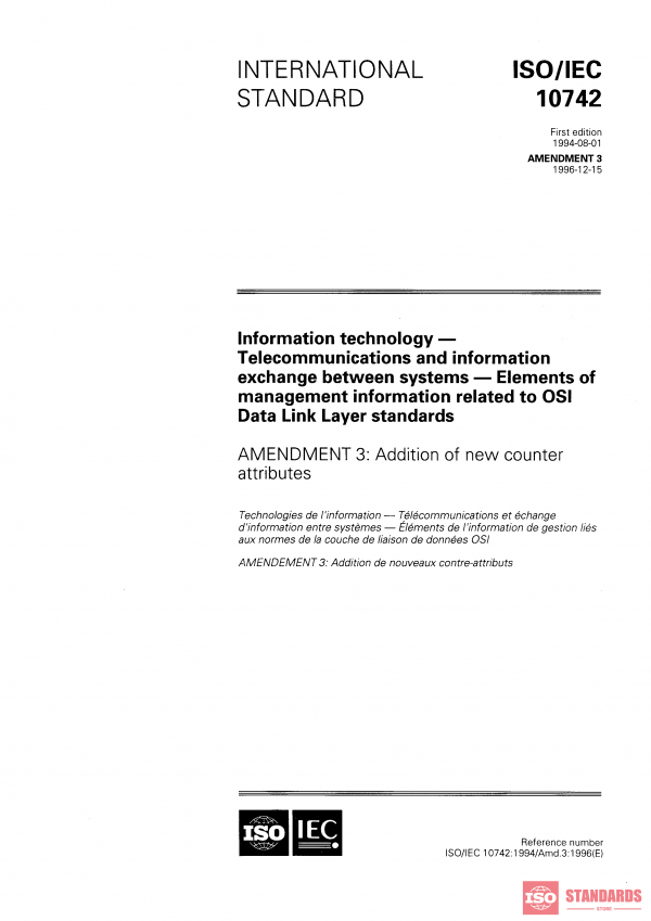 ISO/IEC 10742:1994/Amd 3:1996 PDF