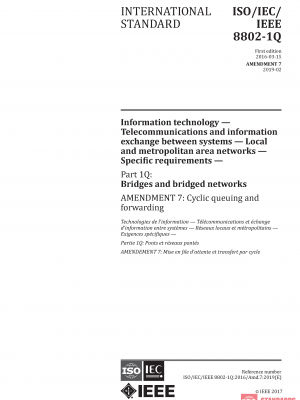 ISO/IEC/IEEE 8802-1Q:2016/Amd 7:2019 PDF