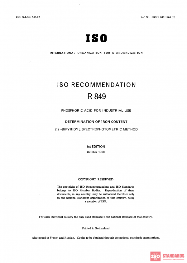 ISO/R 849:1968 PDF