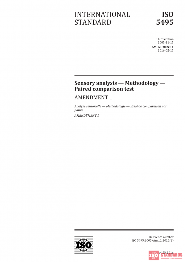 ISO 5495:2005/Amd 1:2016 PDF