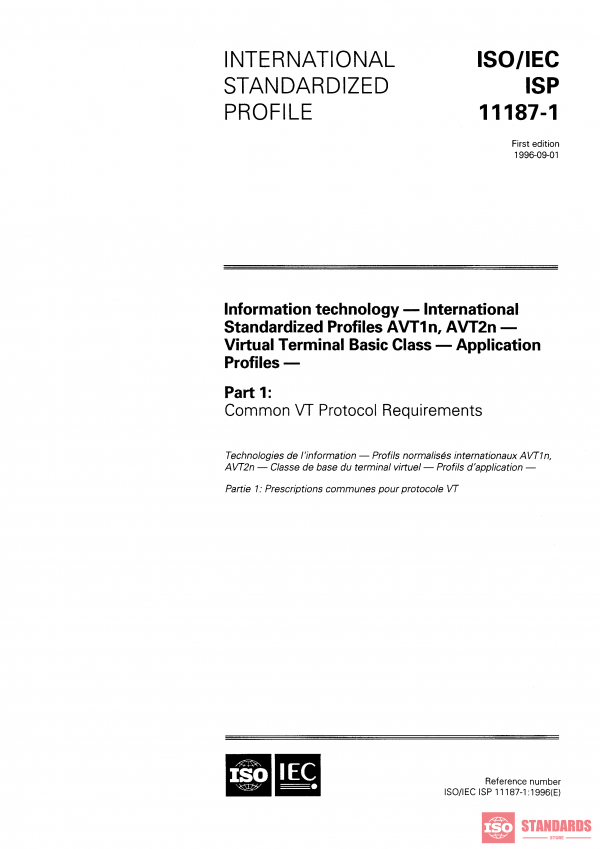 ISO/IEC ISP 11187-1:1996 PDF