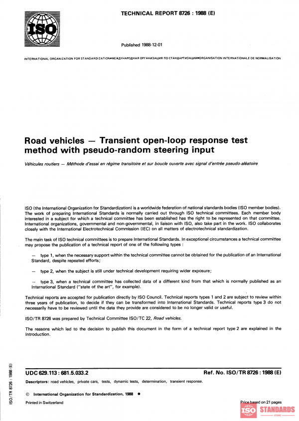 ISO/TR 8726:1988 PDF