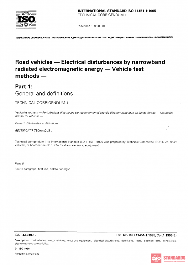 ISO 11451-1:1995/Cor 1:1996 PDF