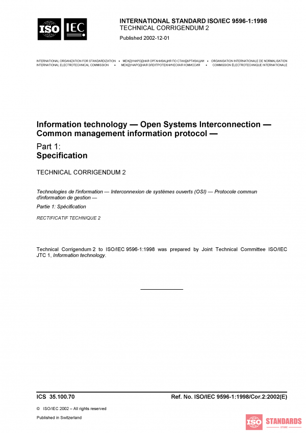 ISO/IEC 9596-1:1998/COR2:2002 PDF