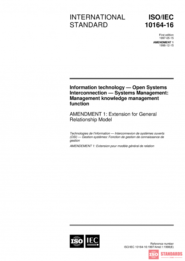 ISO/IEC 10164-16:1997/Amd 1:1998 PDF