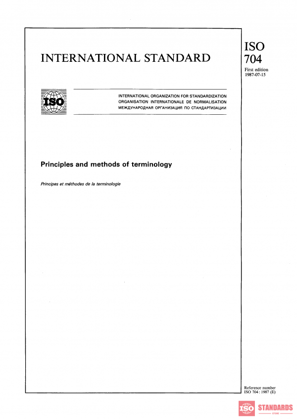 ISO 704:1987 PDF