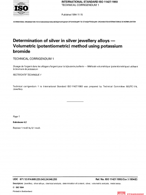 ISO 11427:1993/Cor 1:1994 PDF