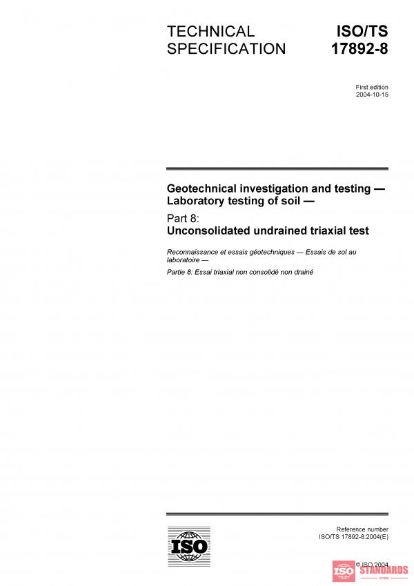 ISO/TS 17892-8:2004 PDF
