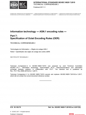 ISO/IEC 8825-7:2015/Cor 2:2017 PDF