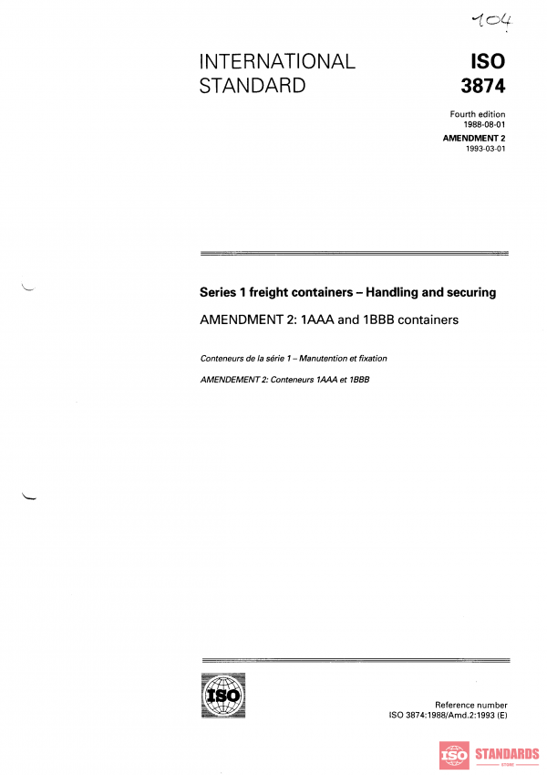 ISO 3874:1988/Amd 2:1993 PDF