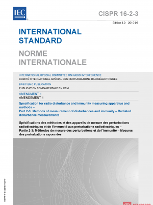 CISPR 16 2-3 am1 ed 3.0:2010 PDF