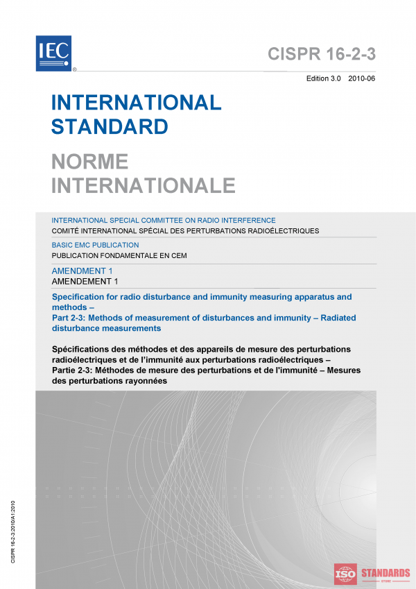 CISPR 16 2-3 am1 ed 3.0:2010 PDF