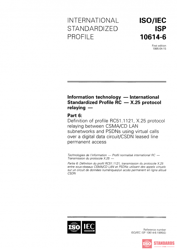 ISO/IEC ISP 10614-6:1995 PDF