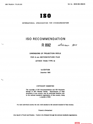 ISO/R 892:1968 PDF