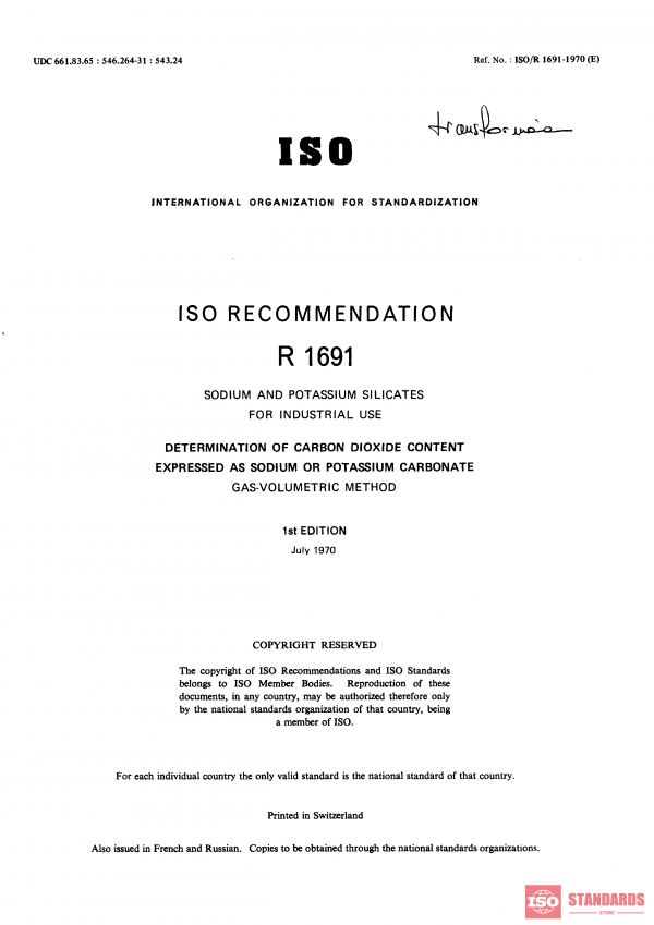 ISO/R 1691:1970 PDF