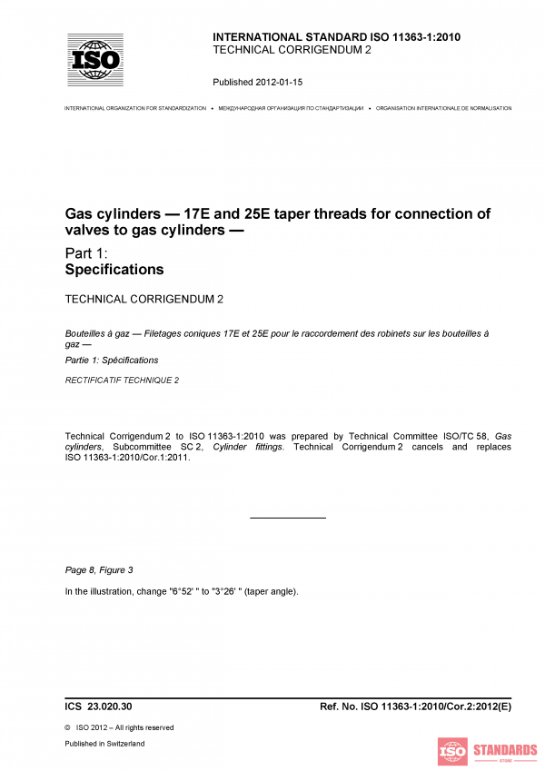 ISO 11363-1:2010/Cor 2:2012 PDF