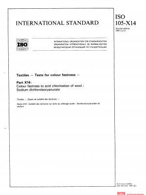 ISO 105-X14:1987 PDF