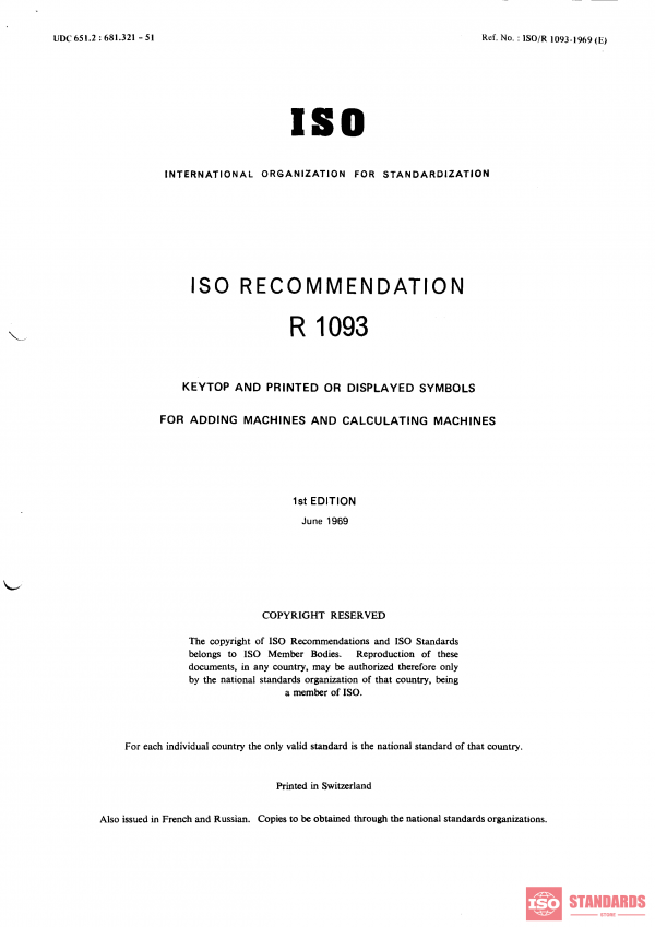 ISO/R 1093:1969 PDF