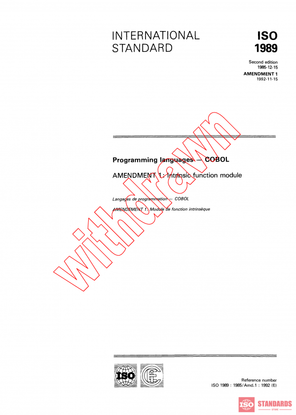 ISO 1989:1985/AMD1:1992 PDF