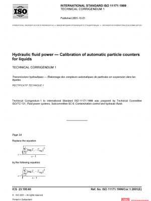 ISO 11171:1999/Cor 1:2001 PDF