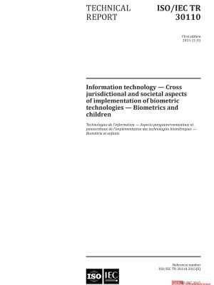 ISO/IEC TR 30110:2015 PDF