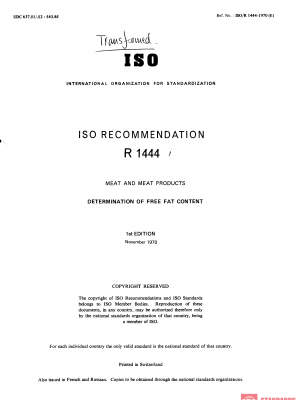 ISO/R 1444:1970 PDF