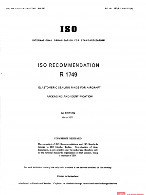 ISO/R 1749:1971 PDF