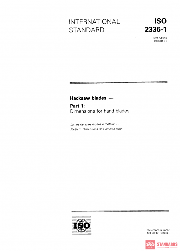 ISO 2336-1:1996 PDF