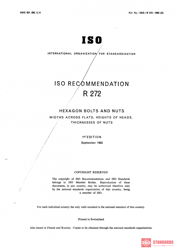 ISO/R 272:1962 PDF