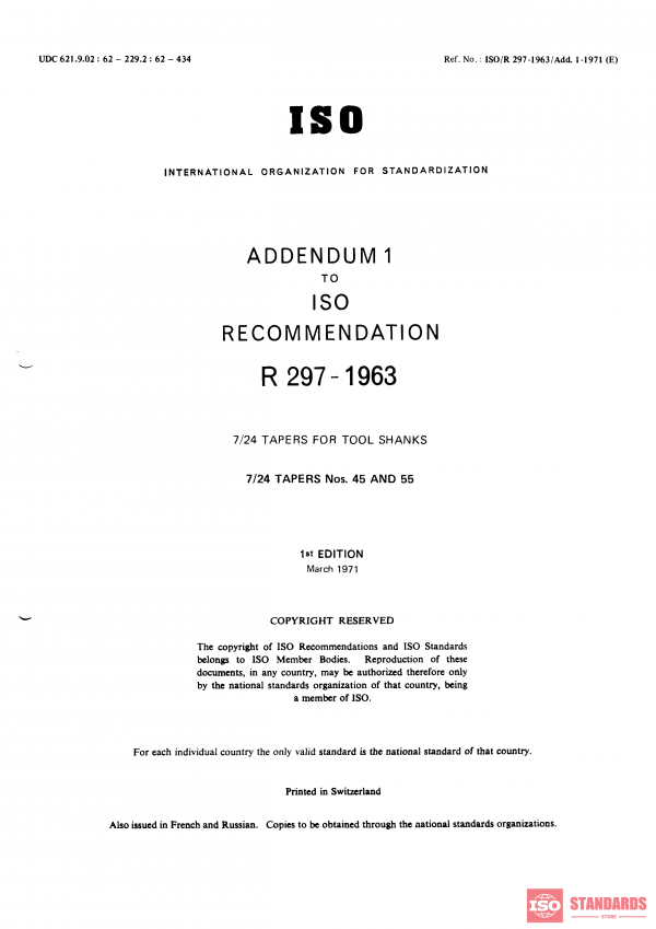 ISO/R 297:1963/Add 1 PDF