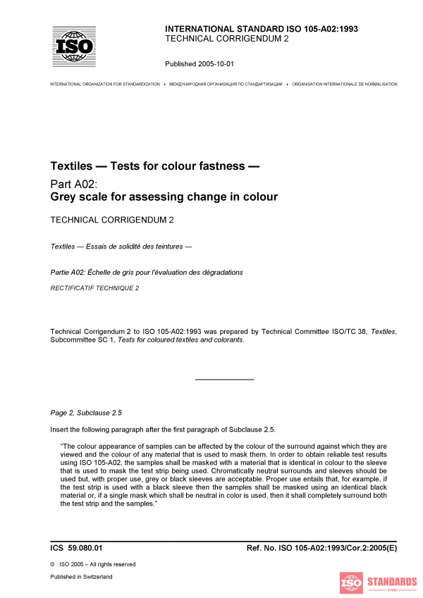 ISO 105-A02:1993/Cor 2:2005 PDF