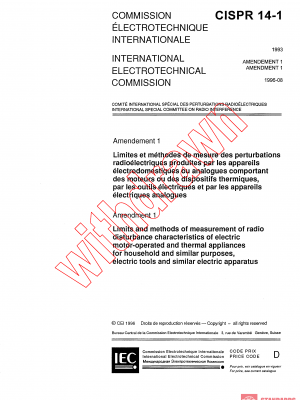 CISPR 14-1:1993/AMD1:1996 PDF