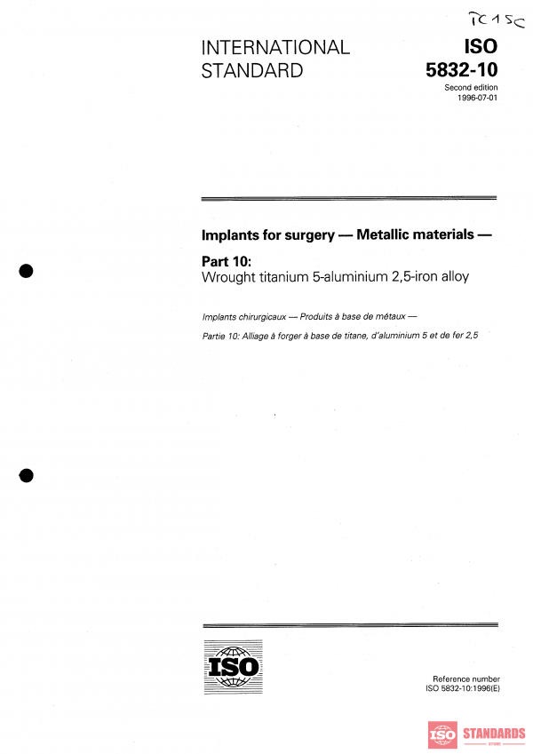 ISO 5832-10:1996 PDF