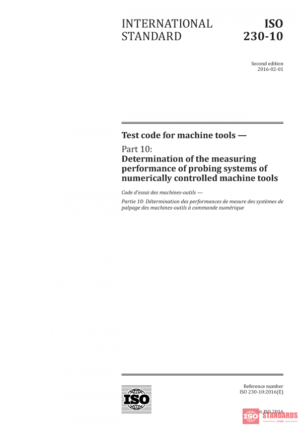 ISO 230-10:2016 PDF