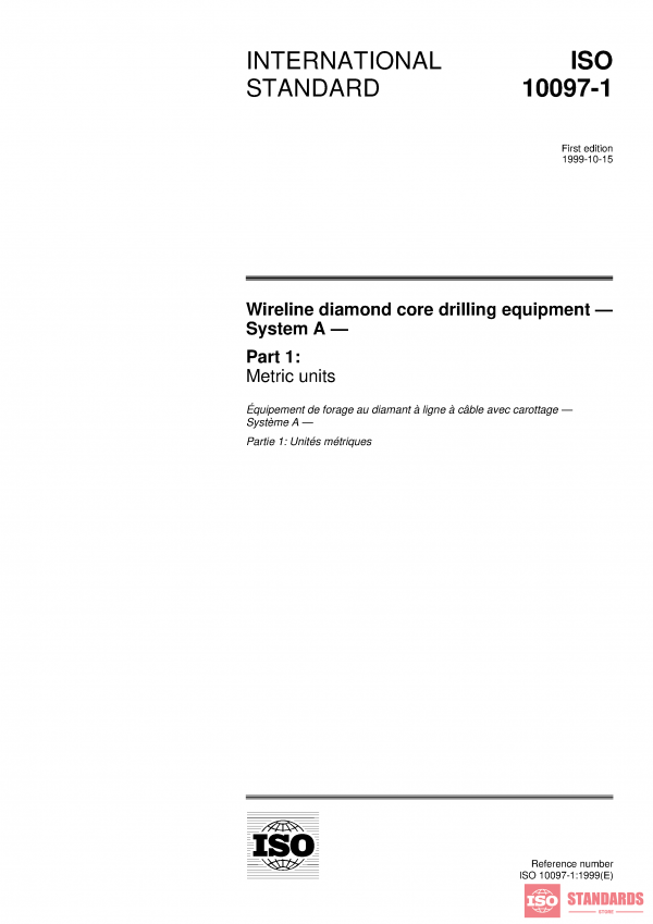 ISO 10097-1:1999 PDF