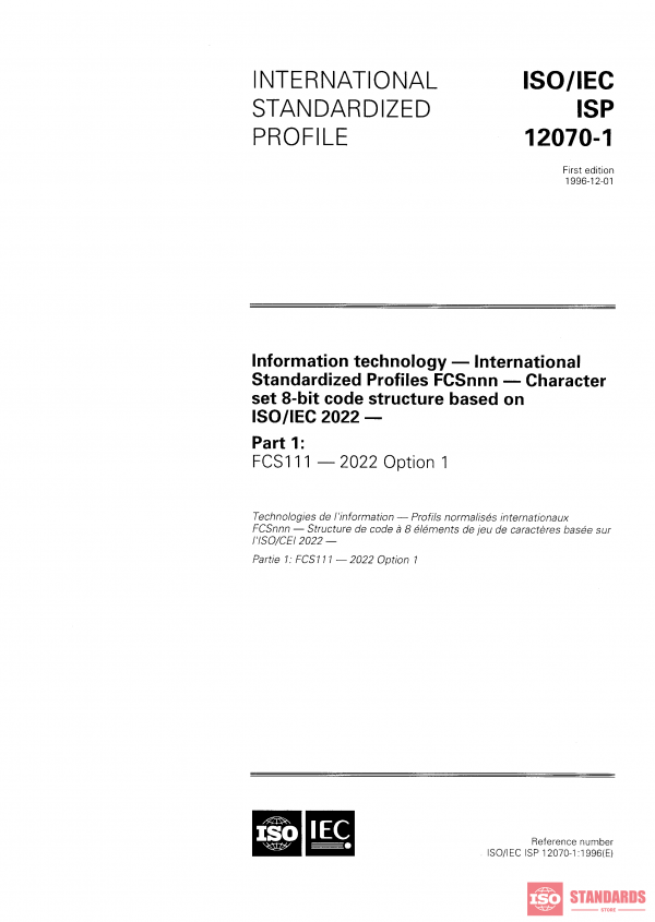 ISO/IEC ISP 12070-1:1996 PDF
