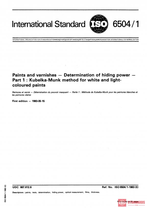ISO 6504-1:1983 PDF