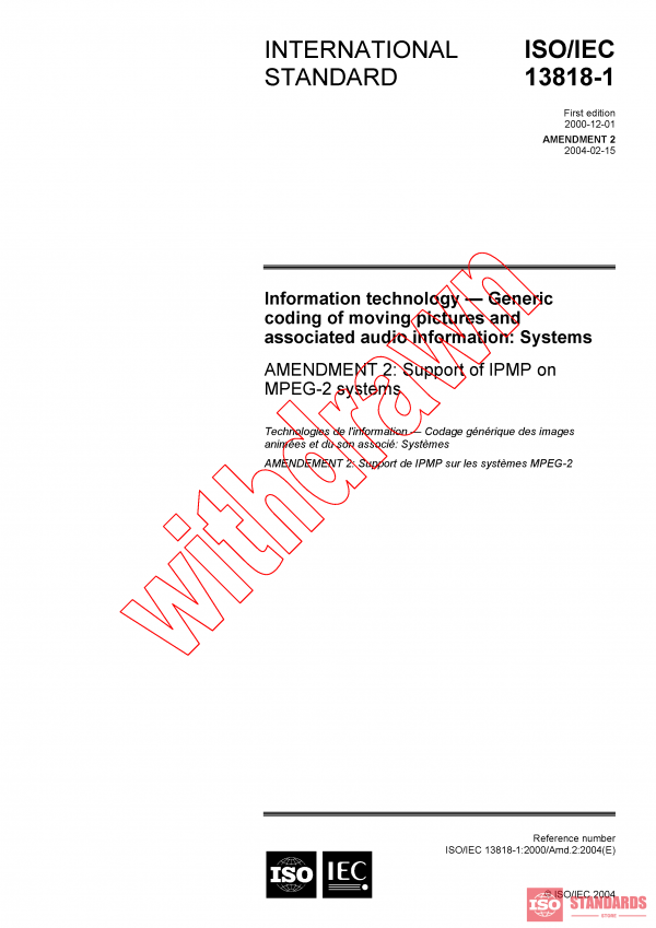ISO/IEC 13818-1:2000/AMD2:2004 PDF